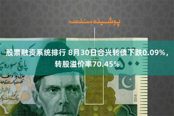 股票融资系统排行 8月30日合兴转债下跌0.09%，转股溢价率70.45%